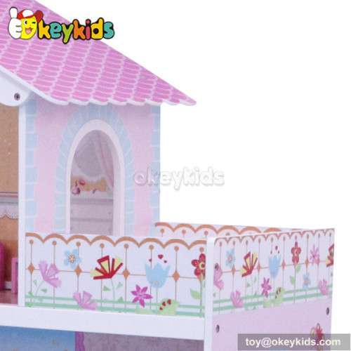 Luxury wooden dollhouse with furniture set W06A083