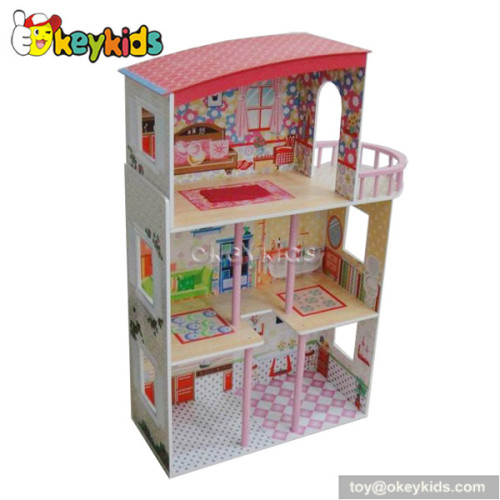 Luxury wooden dream dollhouse with furnitures W06A081