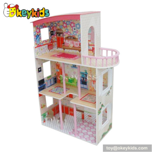 Luxury wooden dream dollhouse with furnitures W06A081