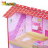Creative wooden doll house playset with furniture set W06A088