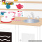 Preschool game wooden miniature toy kitchen play set W10C082