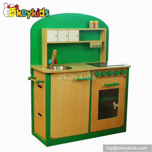 Preschool game children wooden toys kitchen play set W10C066