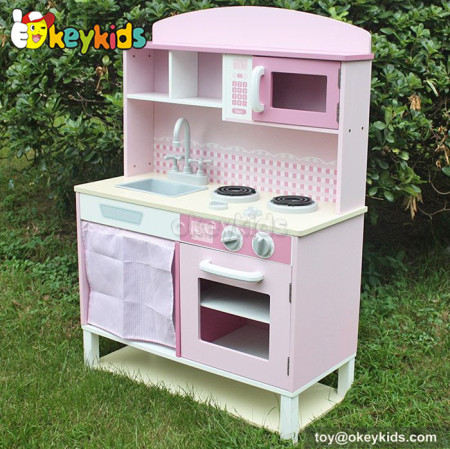 Preschool Game Diy Kids Wooden Play Kitchen Set W10c067 Okeykids