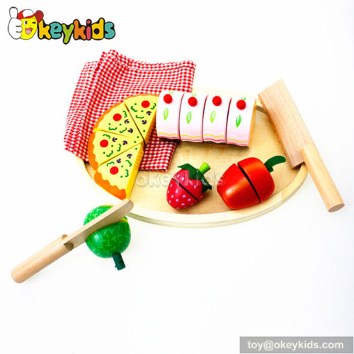 Simulation kids cutting toy wooden play food W10B017