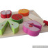 Pretend food children wooden cutting fruit toy W10B162A