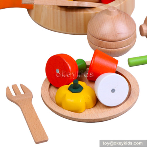 Pretend play children wooden vegetable set toy W10B163