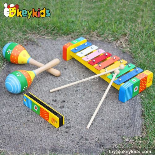 2016 hot slae kids educational wooden music instrument Set W07A005