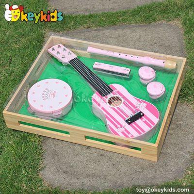 baby wooden music instruments toy Set Children Guitar toy set W07A035
