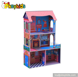 Classic children toy wooden doll houses for sale W06A142