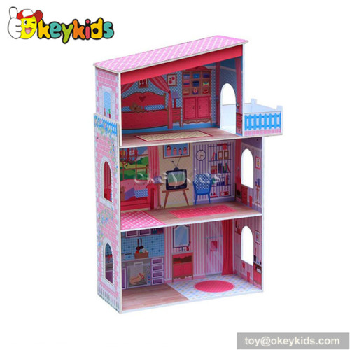 Classic children toy wooden doll houses for sale W06A142