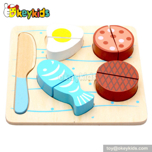 Educational baby toy wooden play food set W10B091-E