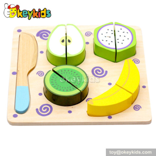Educational baby toy wooden play food set W10B091-E
