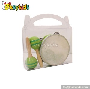 Wooden Musical Instrument Toy Set,kid tambourine toy,sand hammer toy set for children W07A074