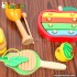 Wooden Musical Instrument Toy Set ,kid sand hammer xylophone for children W07A082