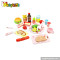 Top fashion kitchen toy wooden fast food play set W10B023