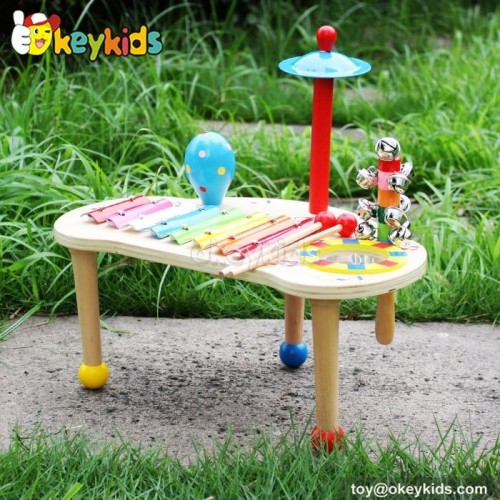 Okeykids Musical Instrument Toy Set ,kid Wooden music table for children W07A102