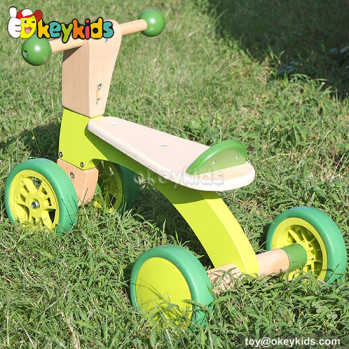 Top fashion children balance wooden 4 wheel bike W16A013