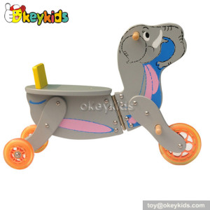 Lovely elephant wooden kids three wheel bike/wooden tricycle  W16D054