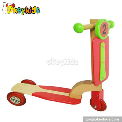 wholesale cheap balance wooden kids scooter for sale W16B002