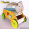 Top fashion cartoon rabbit children wooden toys car for sale W16A018