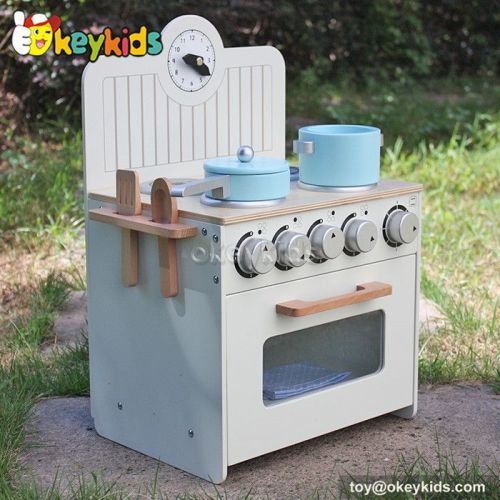 Okeykids Pretend play cooking wooden kitchen toy let kids get role play's fun W10C213
