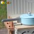 Okeykids Pretend play cooking wooden kitchen toy let kids get role play's fun W10C213