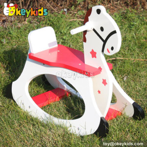 Comfortable baby wooden rocking horse toy for sale W16A012