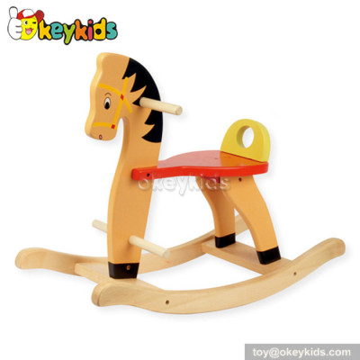 Comfortable wooden kids rocking horse for sale W16D036