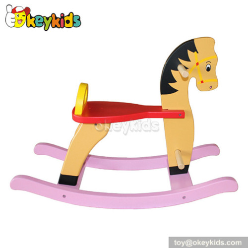 Comfortable wooden kids rocking horse for sale W16D036