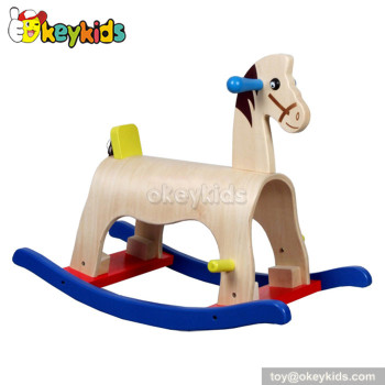 Comfortable kids wooden toy rocking horse for sale W16D038