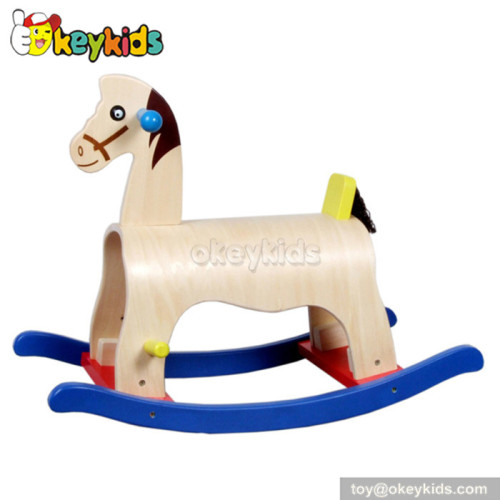 Comfortable kids wooden toy rocking horse for sale W16D038