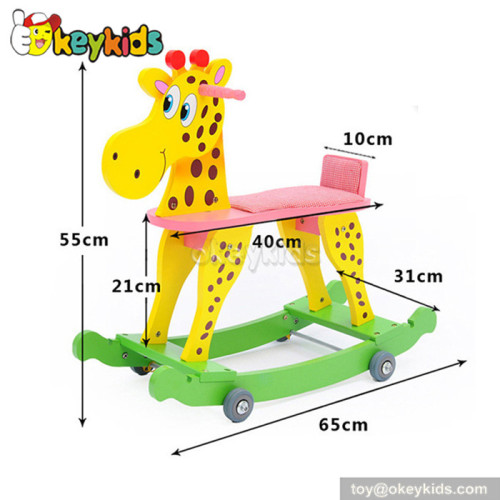 Lovely toy wooden rocking horse for baby W16D043