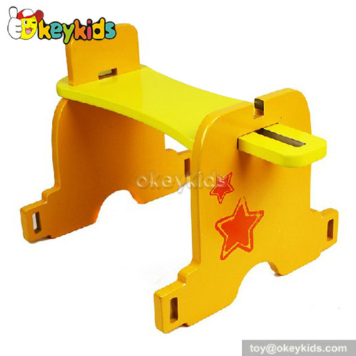 Top fashion kids wooden diy rocking horse toy for sale W16D050B