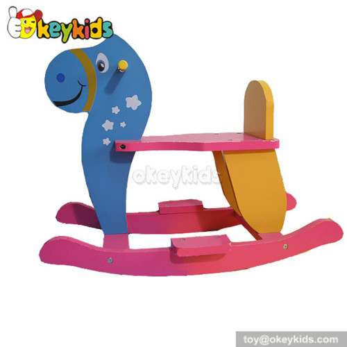 Best design colorful wooden toy riding horse for sale W16D047