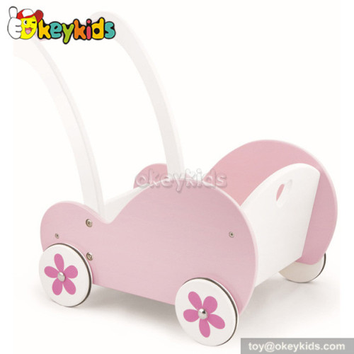 Best design pink wooden walker for baby W16E029