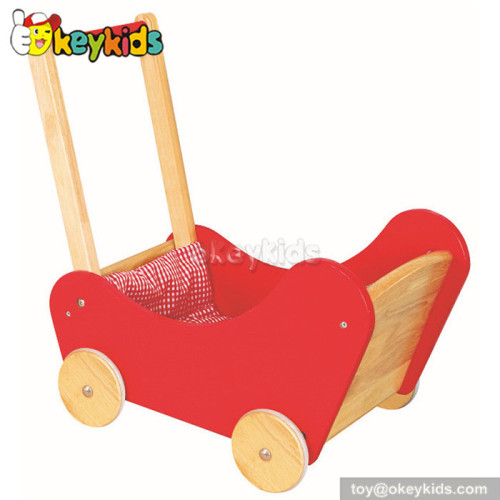 Best design red wooden walker for baby W16E030