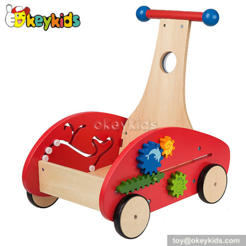 Fashionable wooden car baby walker for sale W16E035