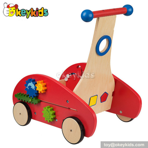 Fashionable wooden car baby walker for sale W16E035