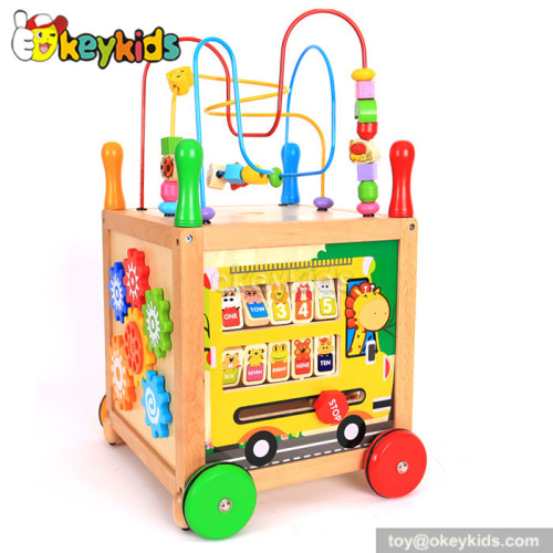 Stand learning wooden baby toy walker for sale W16E041