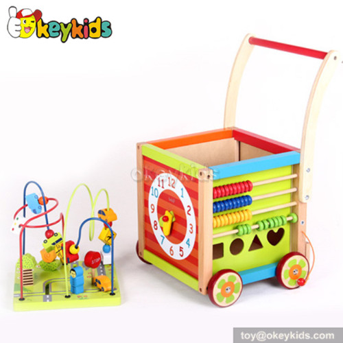 Best design wooden baby toy walker for sale W16E038