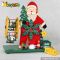 2016 wholesale baby wooden hand crank music box, Santa Claus music box W07B006A