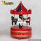 2016 wholesale baby wooden hand crank Aerousal music box, Santa Claus music box W07B009C