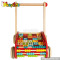 Lastest products baby wooden walker with blocks W16E046