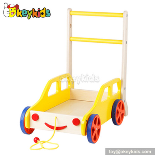 Wholesale cheap wooden best baby push walker with blocks W16E020