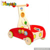 Wholesale cheap wooden toy baby walker with blocks W16E002