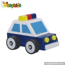 Top fashion kids wooden police car toy W04A099