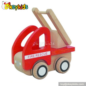 Top fashion kids wooden fire engine toy for sale W04A101