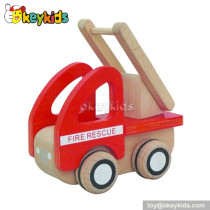 Top fashion kids wooden fire engine toy for sale W04A101