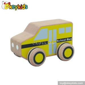 Top fashion kids wooden toy school bus for sale W04A116