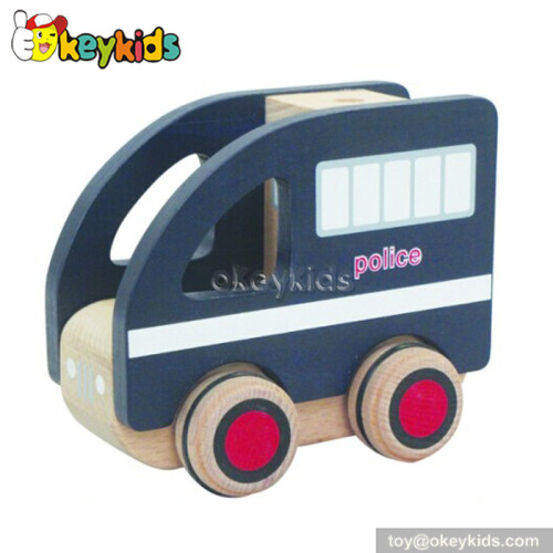 Top fashion children wooden toy police cars for sale W04A119